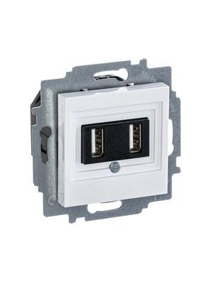 ABB Levit Белый USB зарядка 2-ая | 5014H-A00040 03W | 2CHH290040A6003 | ABB
