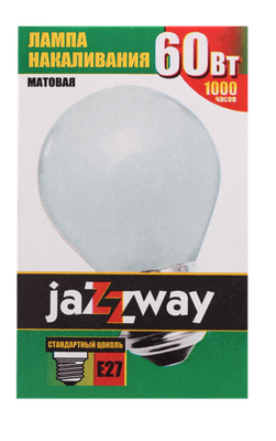 Лампа накаливания ЛОН 60Вт Е27 240В P45 clear | 3320287 | Jazzway
