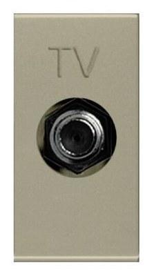 ABB Zenit Шампань Розетка TV единственная, F-разъем, (1 мод) | N2150 CV | 2CLA215000N1901 | ABB
