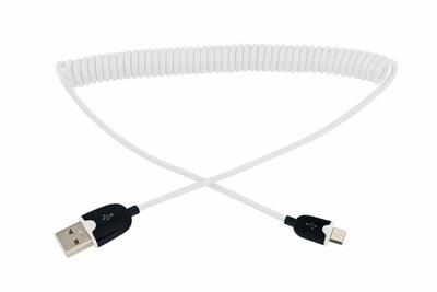 USB кабель универсальный microUSB шнур витой 1,5 м белый | 18-4301 | REXANT