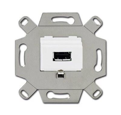 Механизм USB-розетки/разъёма, USB-type A, USB2.0, 5 полюсов, цвет альпийский белый | 0230-0-0419 | 2CKA000230A0419 | ABB