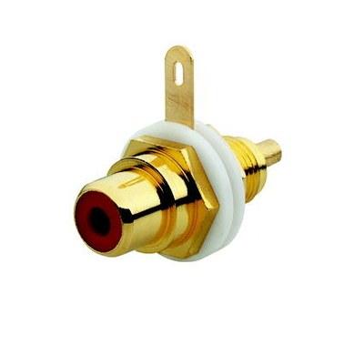 Разъём RCA/CINCH (колокольчик/тюльпан), диапазон от 20 Гц до 20 кГц, цвет красный | 0230-0-0453 | 2CKA000230A0453 | ABB