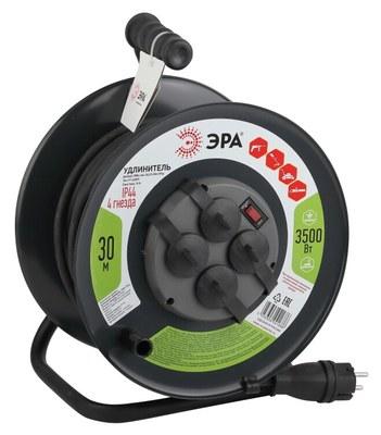 Удлинитель силовой ЭРА RMx-4es-3x2.5-30m-IP44(KG) на м. катушке c/з 4 гн 30м КГ 3х2.5 | Б0043058 | ЭРА