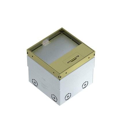 Лючок UDHOME2 пустой на 2 модуля ЭУИ 45х45мм и 2RJ45 (крышка с выемкой 15 мм) 140х140х110мм (латунь) | 7368346 | OBO Bettermann