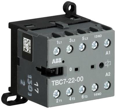 Мини-контактор TBC7-22-00-62 (12A при AC-3 400В), катушка 77-143VDC, с винтовыми клеммами | GJL1313561R6002 | ABB