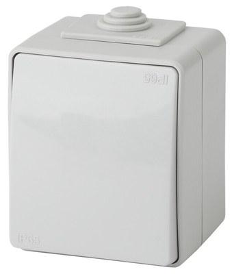 Переключатель IP65, 10АХ-250В,11-1603-03, ОУ, Эра Эксперт, серый | Б0035975 | ЭРА
