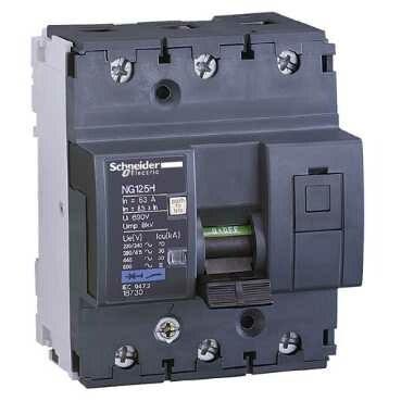 Выключатель автоматический трехполюсный NG125H 80А C 36кА | 18731 | Schneider Electric