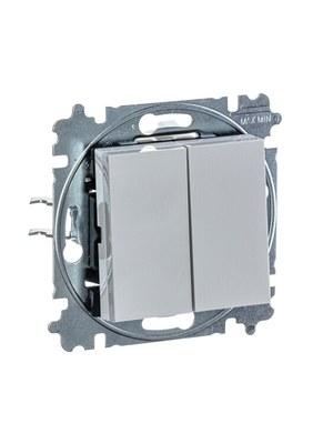 ABB Levit Серый / белый Переключатель 2-кл. | 3559H-A52445 16W | 2CHH595245A6016 | ABB