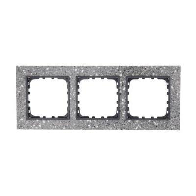 Рамка 3-постовая из декоративного камня (серый гранит) LK60 | 864379 | Ecoplast