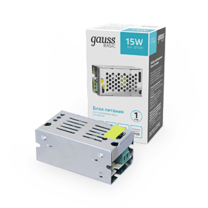 Блок питания Basic 12V 15W IP20 1/200 | BT500 | Gauss