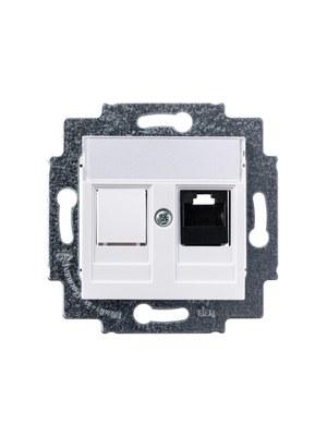 ABB Levit Белый Розетка комп. RJ45 категория 5e и заглушка | 5014H-A51017 03W | 2CHH295117A6003 | ABB