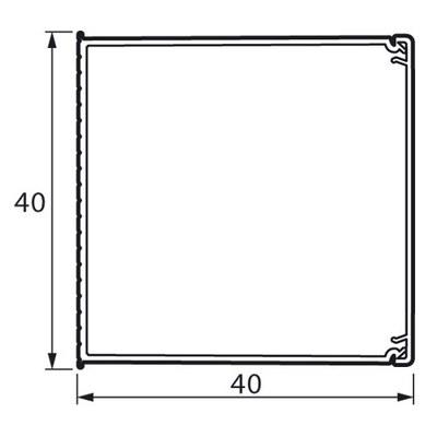 Мини-канал 40x40мм с крышкой белый METRA 6 | 638196 | Legrand