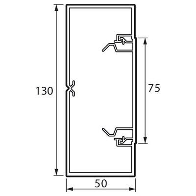 Кабель-канал Metra - 130x50 - 2 метра - с крышкой - белый | 638082 | Legrand