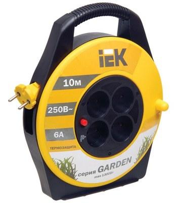 Удлинитель на катушке УК10 с т/з 4 места 2Р/10м 2х0,75 мм2 "Garden" | WKP23-06-04-10 | IEK
