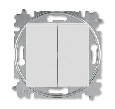 ABB Levit Серый / белый Выключатель кнопочный 2-кл. | 3559H-A87445 16W | 2CHH598745A6016 | ABB