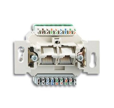 Мех. 2-постовой комп./телеф. розетки UAE, 8/8 полюсов, раздельно, RJ45, категория 6е, неэкр., до 250 МГц | 0230-0-0400 | 2CKA000230A0400 | ABB