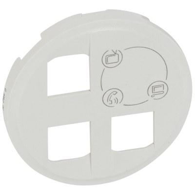 Celiane Белый Накладка розетки RJ 45 STP категория 6 с этикеткой | 068291 | Legrand