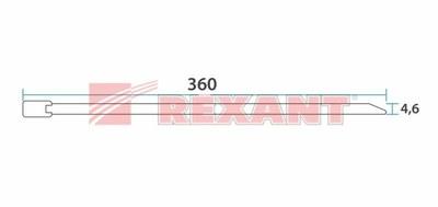 Хомут-стяжка стальная 360x4,6 мм, упаковка 50 шт. | 07-0368 | REXANT
