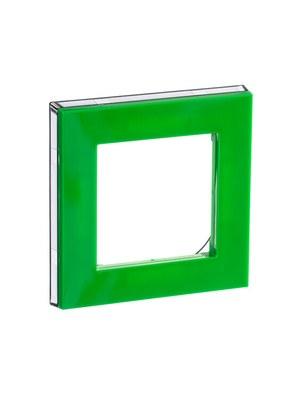 ABB Levit Зелёный / дымчатый чёрный Рамка 1-ая | 3901H-A05010 67W | 2CHH015010A6067 | ABB