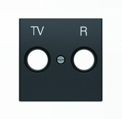 Накладка для TV-R розетки, серия SKY, цвет чёрный бархат|2CLA855000A1501| ABB