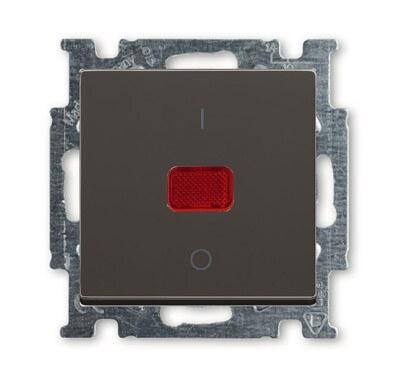 ABB Basic 55 Шато (чёрный) Выключатель 1-клавишный 2-полюсный, 20A | 1020-0-0092 | 2CKA001020A0092 | ABB