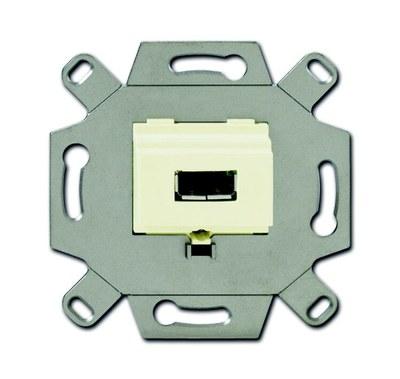 Механизм USB-розетки/разъёма, USB-type A, USB2.0, 5 полюсов, цвет слоновая кость | 0230-0-0418 | 2CKA000230A0418 | ABB