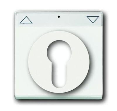 Накладка для механизма 2712/2713 USL, 2722/2723 USL, 2733 USL, поле для надписи, Future/Axcent/Carat/Династия, белый бархат | 2CKA001710A3925 | ABB