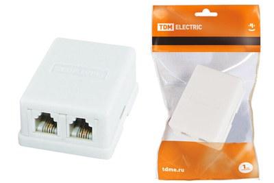 Телефонная розетка 2x6Р-4С | SQ1809-0002 | TDM