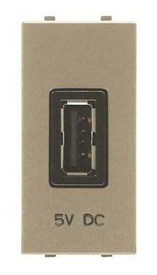 Механизм USB зарядного устройства, 1М, 2000 мА, 5В, серия Zenit, цвет шампань | 2CLA218520N1901 | ABB