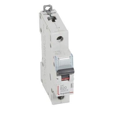 Выключатель автоматический однополюсный DX3 6000 20А B 10кА | 407433 | Legrand