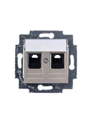 ABB Levit Кофе макиато Розетка комп. 2-ая 2хRJ45 категория 5e | 5014H-A51018 18W | 2CHH295118A6018 | ABB