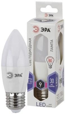Лампа светодиодная LED 9Вт Е27 6000К smd B35-9W-860-E27 | Б0031410 | ЭРА