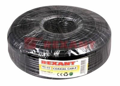 Кабель RG-6U, (64%), 75 Ом, 100м., OUTDOOR | 01-2202 | REXANT