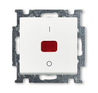 ABB Basic 55 Альп. белый Выключатель 1-клавишный 2-полюсный, 20A | 1020-0-0089 | 2CKA001020A0089 | ABB