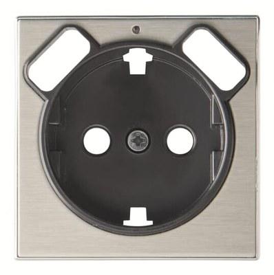 Накладка для розетки SCHUKO с 2хUSB ЗУ, арт.8188.3, серия SKY, цвет нержавеющая сталь | 2CLA858830A1401 | ABB
