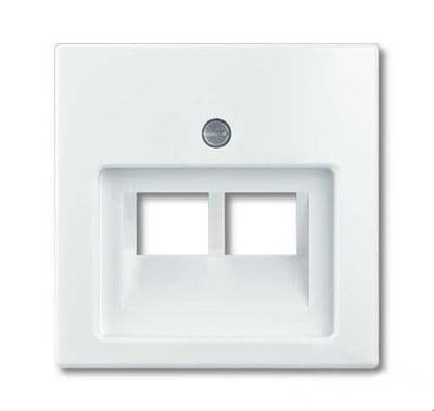 ABB Basic 55 Альп. белый Накладка 2-ой ТЛФ/комп розетки наклонной | 1753-0-0095 | 2CKA001753A0095 | ABB