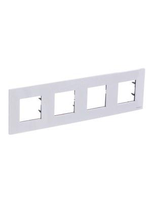 ABB Zenit Серебряный Рамка 4-я (2+2+2+2 мод) | N2274 PL | 2CLA227400N1301 | ABB