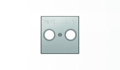 Накладка для TV-R-SAT розетки, серия SKY, цвет нержавеющая сталь|2CLA855010A1401| ABB
