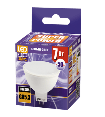 Лампа светодиодная LED 7Вт GU5.3 220В 4000К PLED- SP JCDR отражатель (рефлектор) | 1033512 | Jazzway