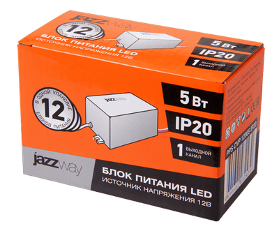 Драйвер для светодиодной ленты LED PPS CVP 12005 5Вт 12В IP20 | 1032423 | Jazzway