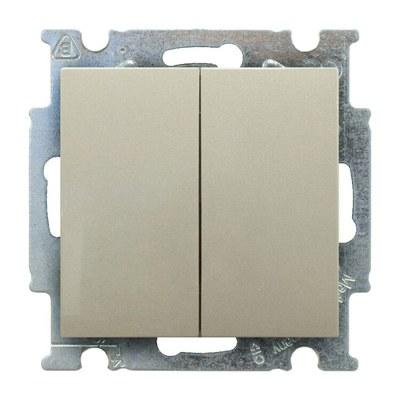 ABB Basic 55 Шампань Переключатель 2-х клавишный | 1012-0-2171 | 2CKA001012A2171 | ABB