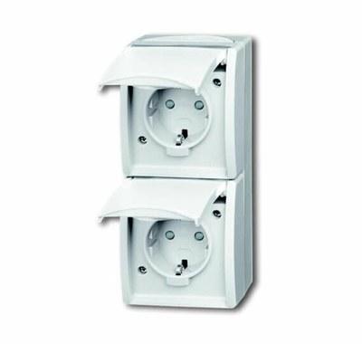 Розетка SCHUKO 2я,SM,ocean,а.бел. | 2CKA002084A0722 | ABB