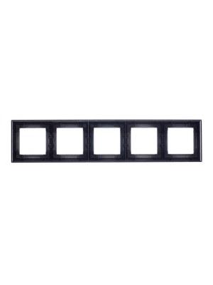 ABB Levit Сталь / дымчатый чёрный Рамка 5-ая | 3901H-A05050 69W | 2CHH015050A6069 | ABB