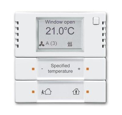 6128/28-84-500 Терморегулятор KNX с дисплеем и сенсором, 2/4-клавишный, альпийский белый | 6134-0-0334 | 2CKA006134A0334 | ABB