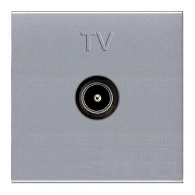 ABB Zenit Серебряный Мех ТВ розетки, простой, 2-модульный | N2250.7 PL | 2CLA225070N1301 | ABB
