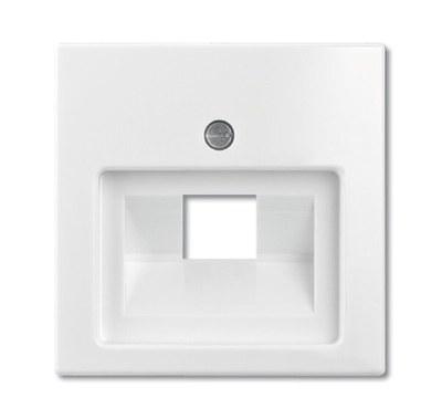 ABB Basic 55 Альп. белый Накладка 1-ой ТЛФ/комп розетки наклонной | 1753-0-0096 | 2CKA001753A0096 | ABB