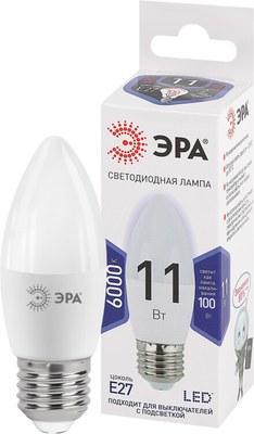 Лампа светодиодная LED 11Вт Е27 6500К smd B35-11w-860-E27 | Б0032985 | ЭРА