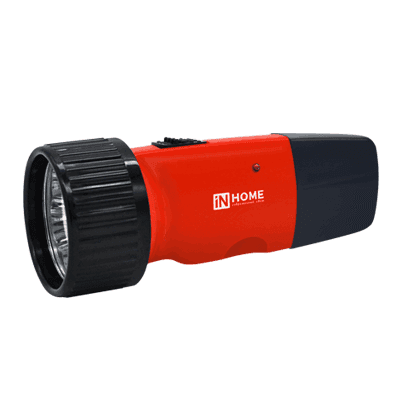 Фонарь прожекторный аккумуляторный MLA 01-R 5LED 120Lm 6ч 2 режима, з/у 230В КРАСНЫЙ | 4690612031750 | IN HOME