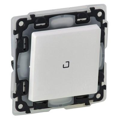 Valena LIFE DIY Белый Переключатель 1-клавишный с подсветкой 10А 250В (IP44) | 752167 | Legrand