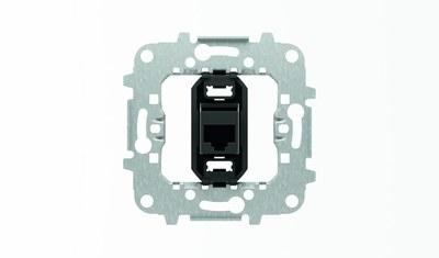 Механизм телекоммуникационной универсальной розетки, 8 контактов, тип RJ45, категория 5е, серия SKY/SKY Moon|2CLA811800A1001| ABB